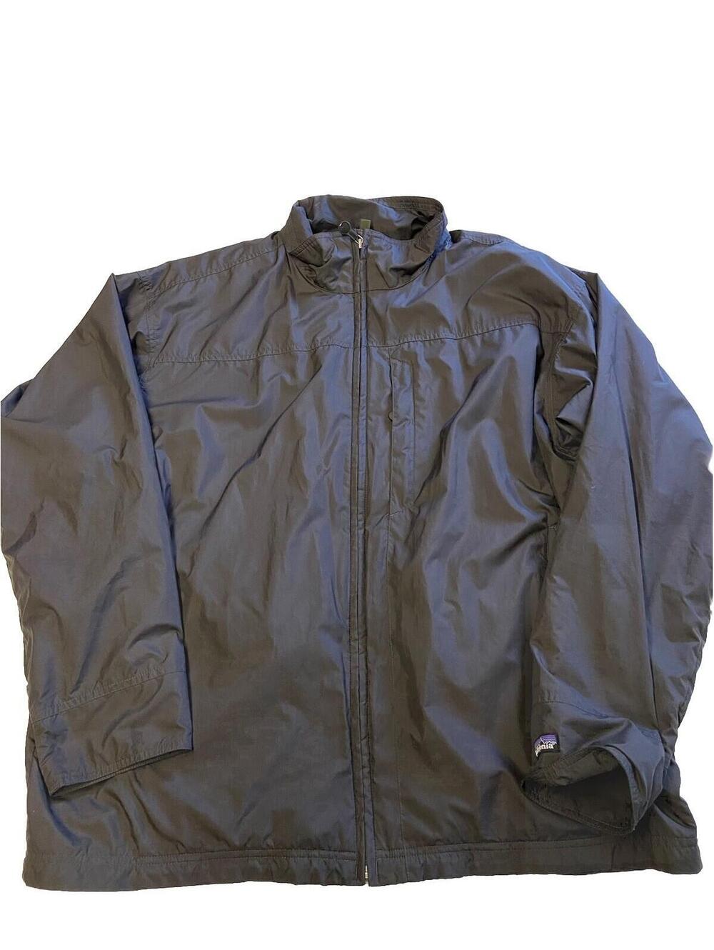 Mens PATAGONIA Gray Rare Lined Breezeway Windbreaker Jacket Sz XL *Company Logo*